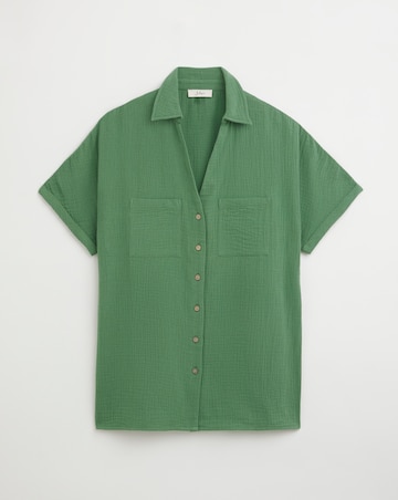 Julipa Cheesecloth Longline Shirt