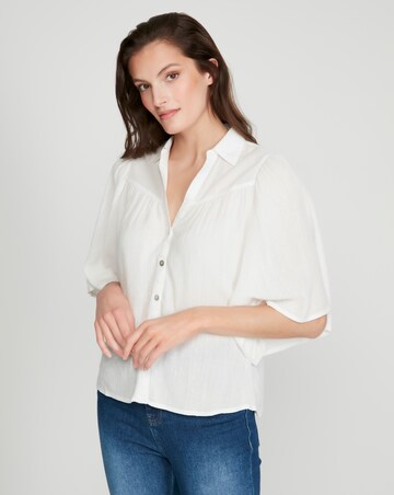 Sonder Studio Dobby Blouse with Angel Sleeves