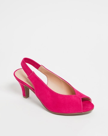 Flexi Sole Peep Toe Heeled Shoe E Fit