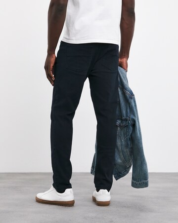 Slim Fit Stretch Gabardine Jean Navy