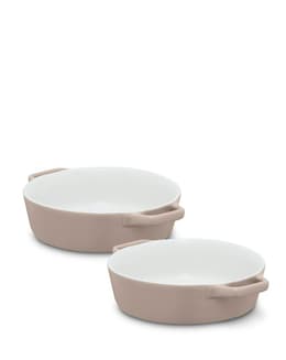 Barbary &amp; Oak Nattura Set of 2 Round Baking Dishes Beige