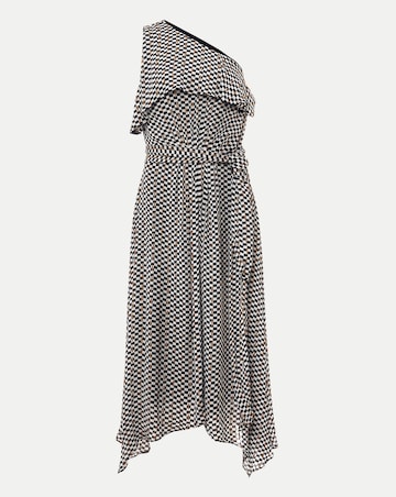 Phase Eight Kaz Check One Shoulder Dress