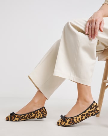 Simply Be Abundance Classic Bow Ballerina Shoes - Extra Wide Fit (EEE)