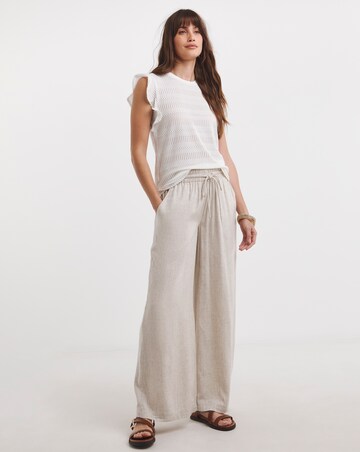 White Frill Sleeve Top