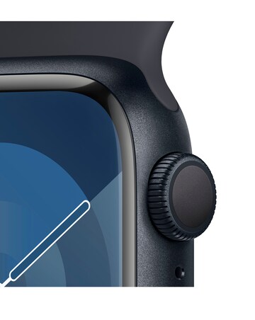 Apple Watch Series 9 GPS 41mm Midnight Aluminium Case with Sport Band - S/M