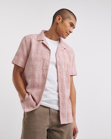 Short Sleeve Seersucker Check Shirt