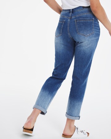 Fern Dark Stonewash Slim Ripped Boyfriend Jeans