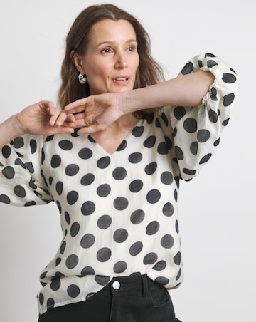 Joanna Hope Puff Sleeeve Blouse