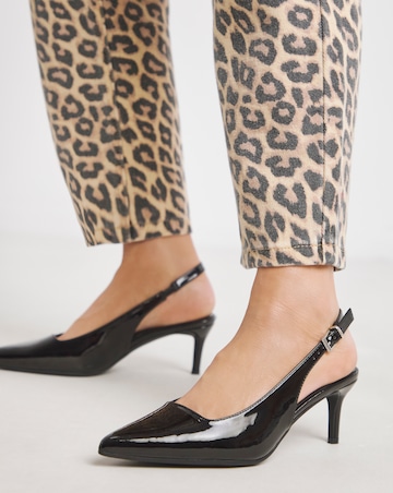 Simply Be Aspen Pointed Toe Slingback Shoes - Wide Fit (E)