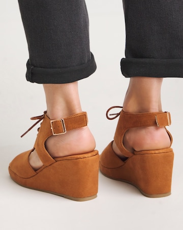 Ariana Shoe Boot Wedge Sandals - Extra Wide Fit (EEE)