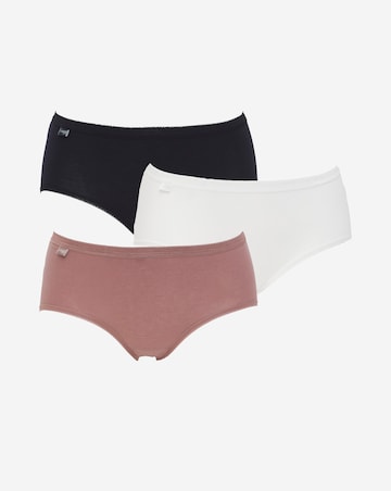 Sloggi (3 Pack) Basic Midi Knickers Cocoa Multi