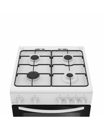 Indesit IDG6GW 60cm Gas Double Cooker - White