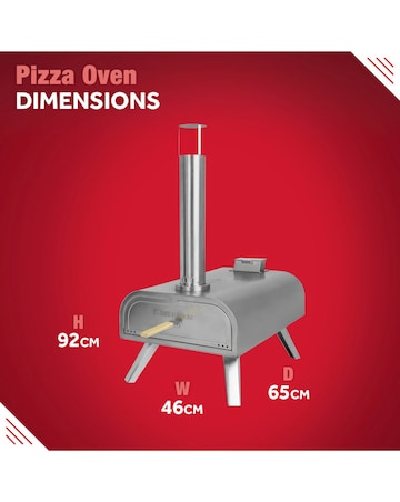 George Foreman 16" Stainless Steel Wood Pellet Pizza Oven