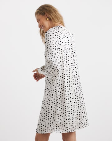 Satin Raglan Sleeve Tunic Dress