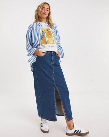 White Van Gogh Flowers Graphic T-Shirt