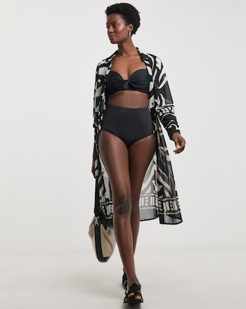 Printed Longline Chiffon Shirt