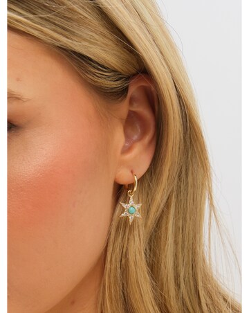 Inicio 14Ct Real Gold Plated Turquoise Star Trio Set - Gift Box