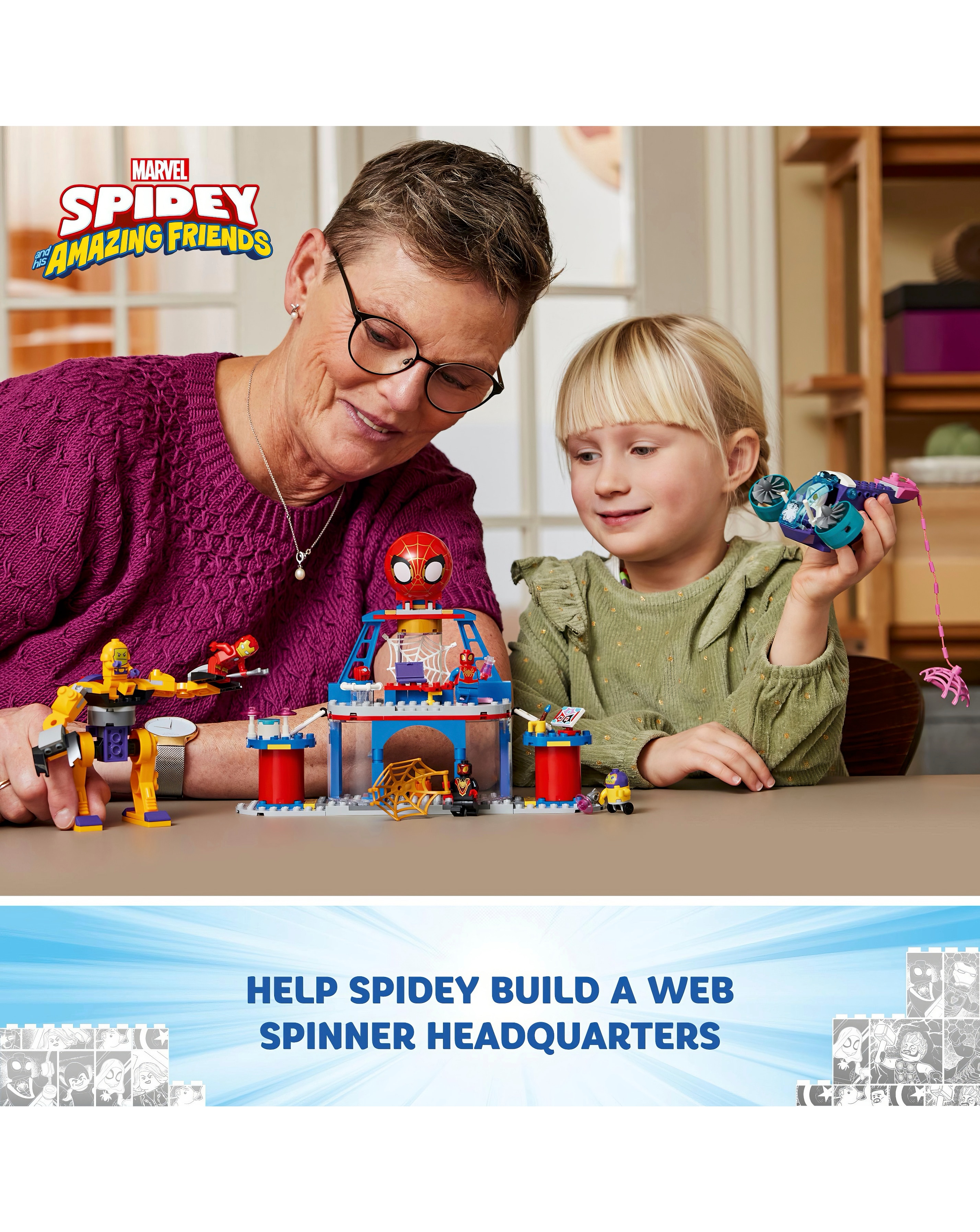 LEGO Spidey Team Spidey Web Spinner Headquarters 10794 | JD Williams