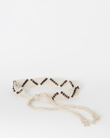 Beaded Macrame Tie Belt