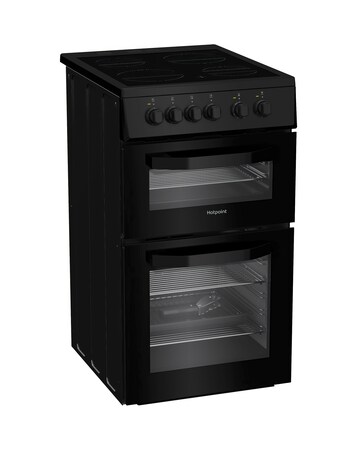 Hotpoint HTE5VCB 50cm Electric Twin Cooker with Ceramic Hob - Black Installation