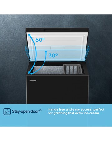 Fridgemaster MCF100EB 97L Freestanding Chest Freezer - Black - E Rated
