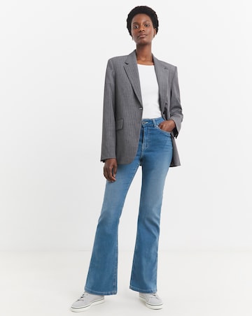 Simply Be Kim Mid Blue High Waist Super Soft Bootcut Jeans