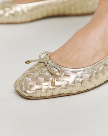 Monaco Woven Leather Ballerinas - Extra Wide Fit (EEE)
