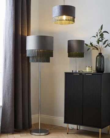 Velvet Fringed Easy Fit Shade 30cm