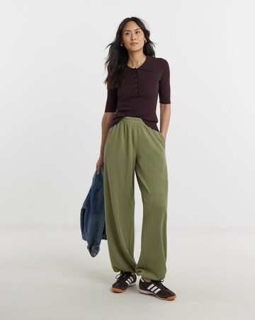 Textured Jersey Balloon Trousers