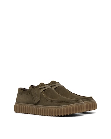 Clarks Torhill Lo Shoes - Olive