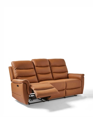 Dunne Faux Leather Power Recliner 3 Seater