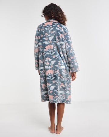 Julipa Fleece Button Through Maxi Dressing Gown