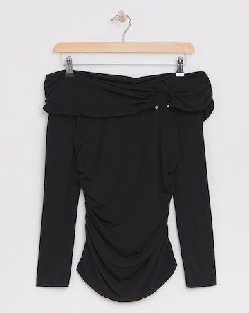 Joanna Hope Jersey Bardot Top With Detailing