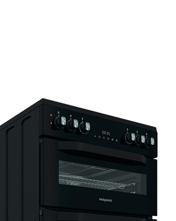 Hotpoint HDE6VDB1 60cm Electric Double Cooker with Multiflow - Black