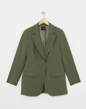 Straight Fit Twill Blazer