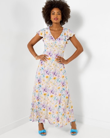 Joe Browns Watercolours Printed Floral Dress Petite