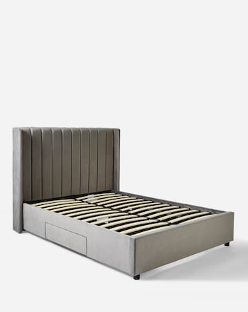 Eloise Winged Velvet Storage Bedframe