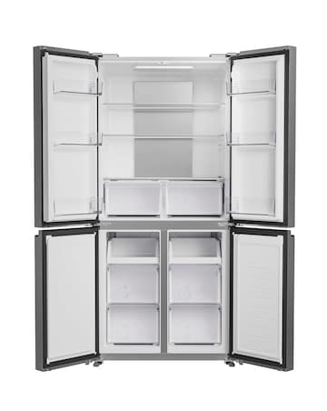 Hoover HHCR3818ENPL Non-Plumbed Total No Frost American Fridge Freezer - Silver