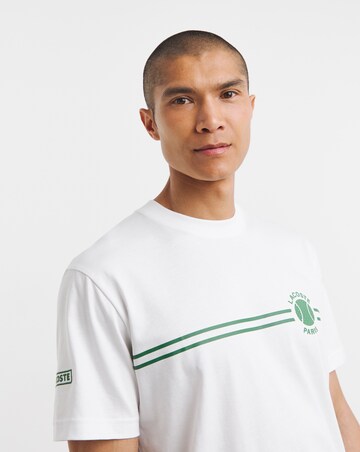 Lacoste Short Sleeve Tennis Graphic T-Shirt - White