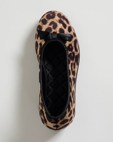 Safia Leopard Ballerina Slipper E Fit