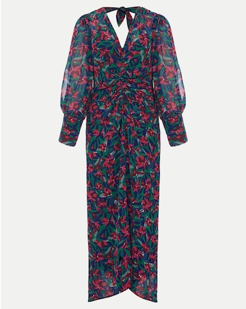 Phase Eight Hyacinth Button Through Printed Midi Dress