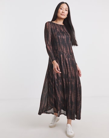 Mesh Seam Detail Care Free Dress