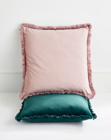 Luxe Velvet Fringed Cushion