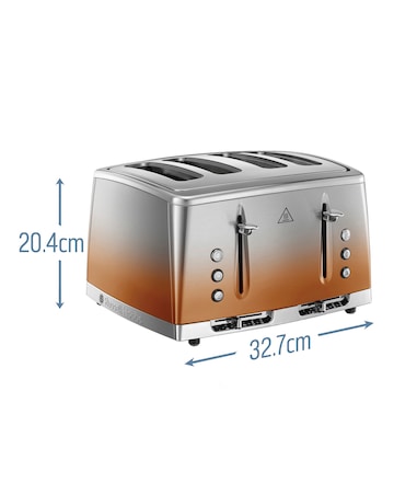 Russell Hobbs 25143 Eclipse Copper Sunset 4 Slice Toaster