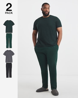 2 Pack T-Shirt and Trouser Pyjama Set