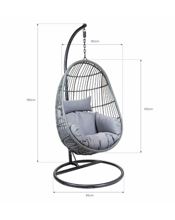 Charles Bentley Rattan Egg Swing Chair