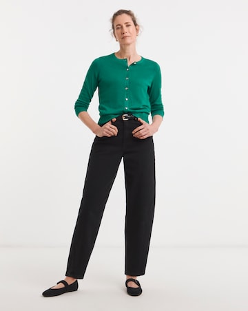 Knitted Crew Neck Cardigan