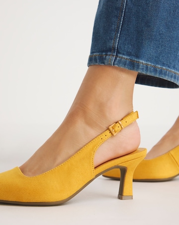 Marina Flexi Sole Kitten Heel Slingback Shoe Extra Wide EEE fit