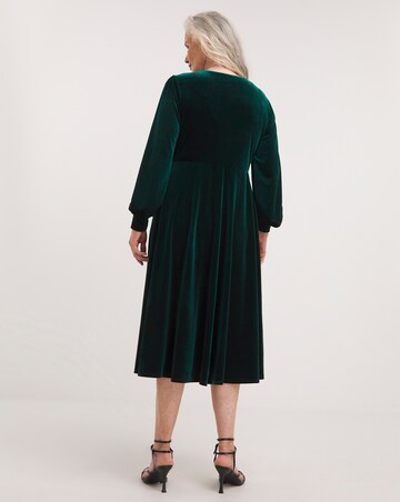 Joe Browns Green Etta Velour Dress