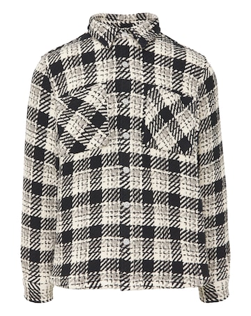 Heavy Textured Check Overshirt